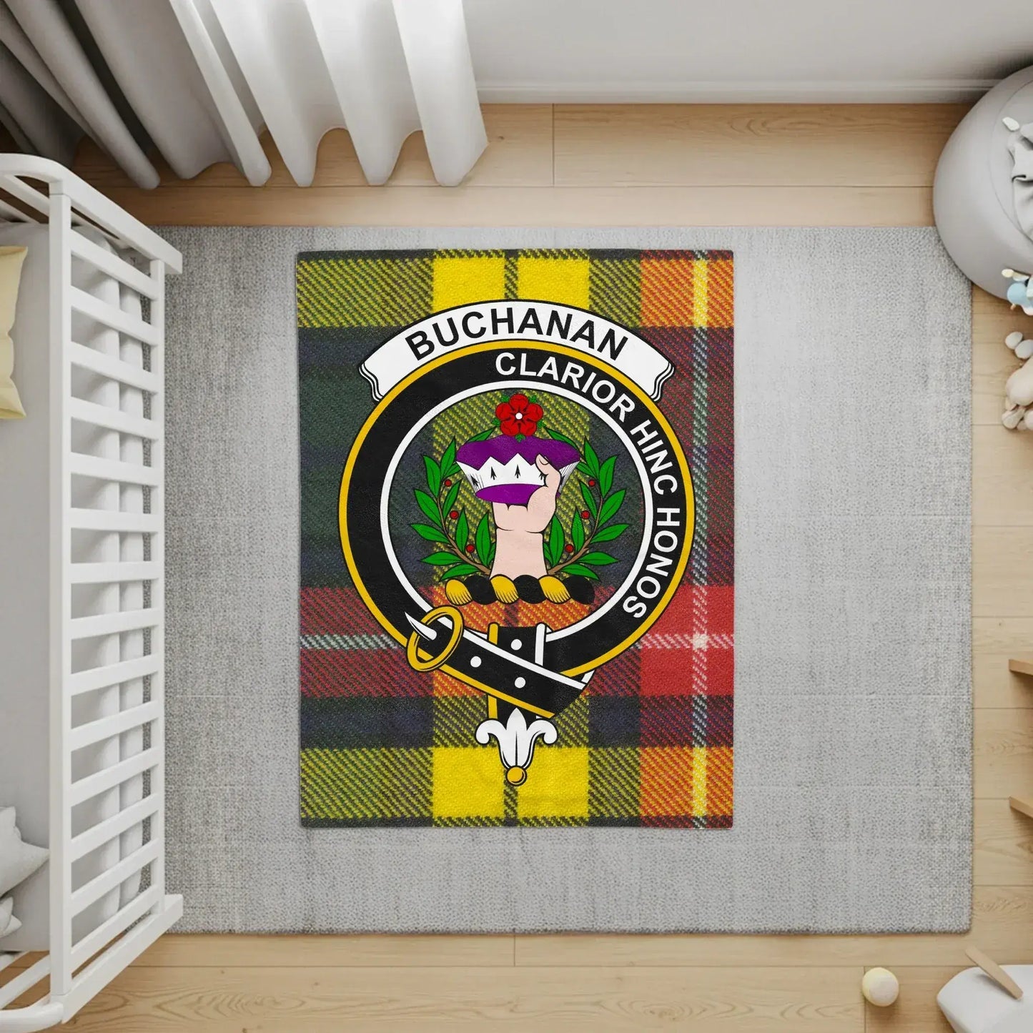 Buchanan Clarior Hinc Honos Crest Kilts Clan product type