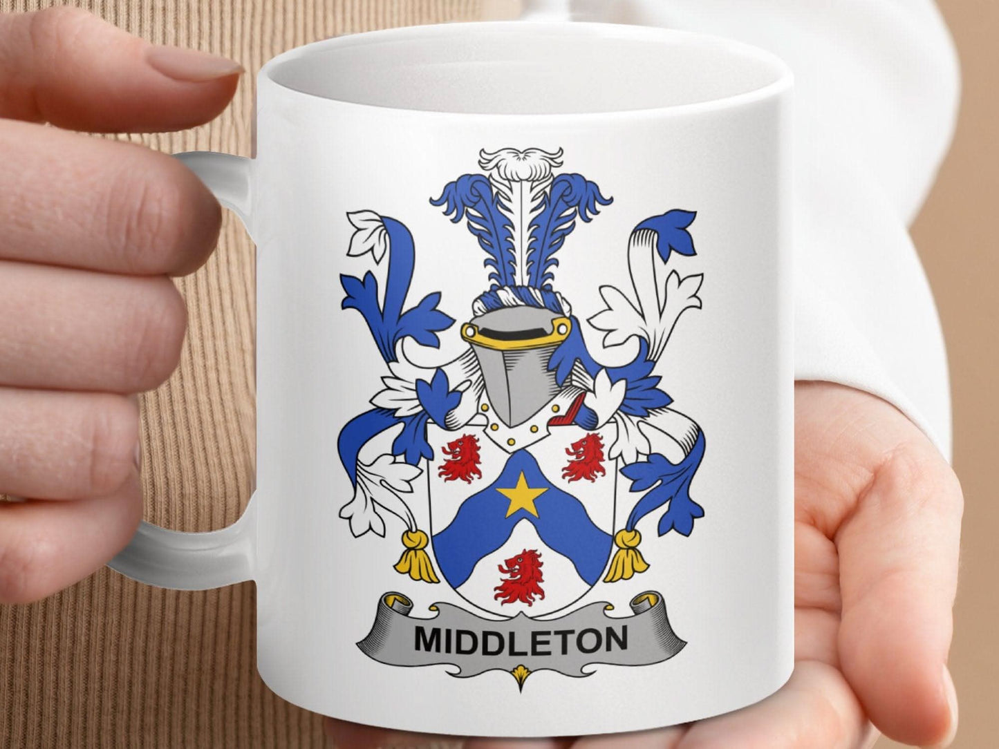 Middleton Surname Irish Family Crest Mug - Celtic Ancestry Gifts
