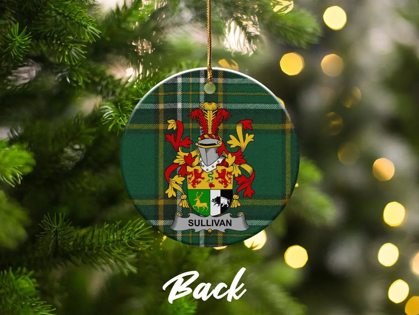 Personalized Family Crest Christmas Ornament product