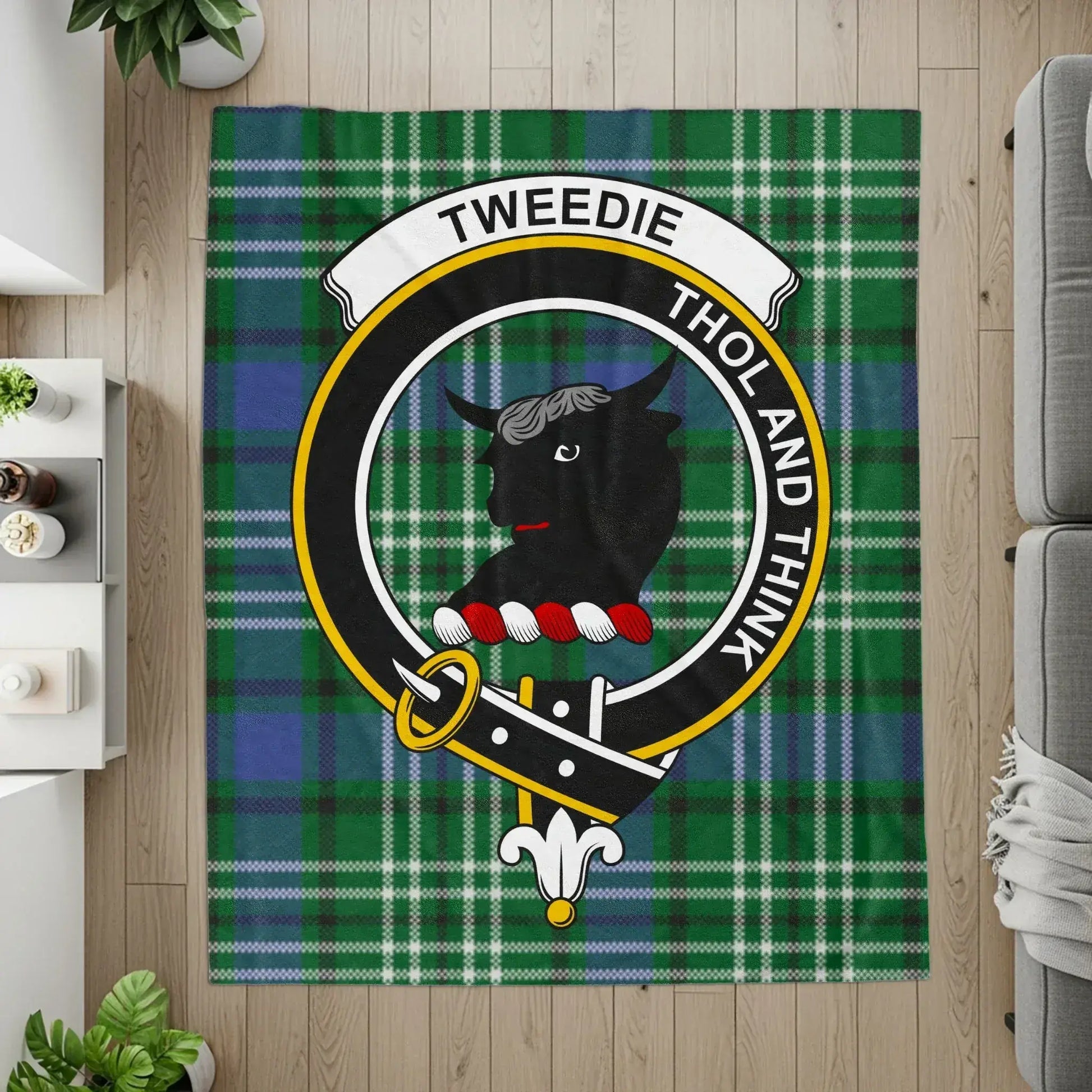 Tweedie Thol and Think Tartan Pattern Blanket product