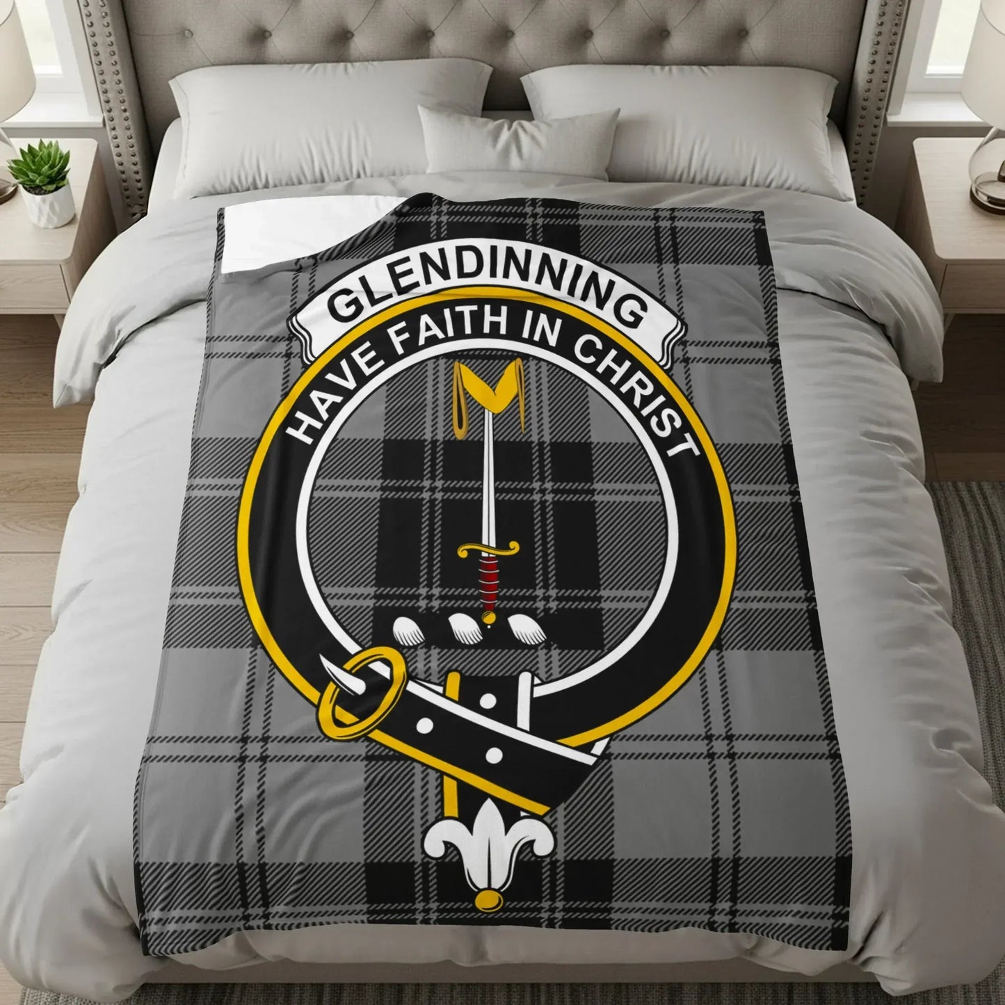 Glendinning Have Faith In Christ Plaid Throw product