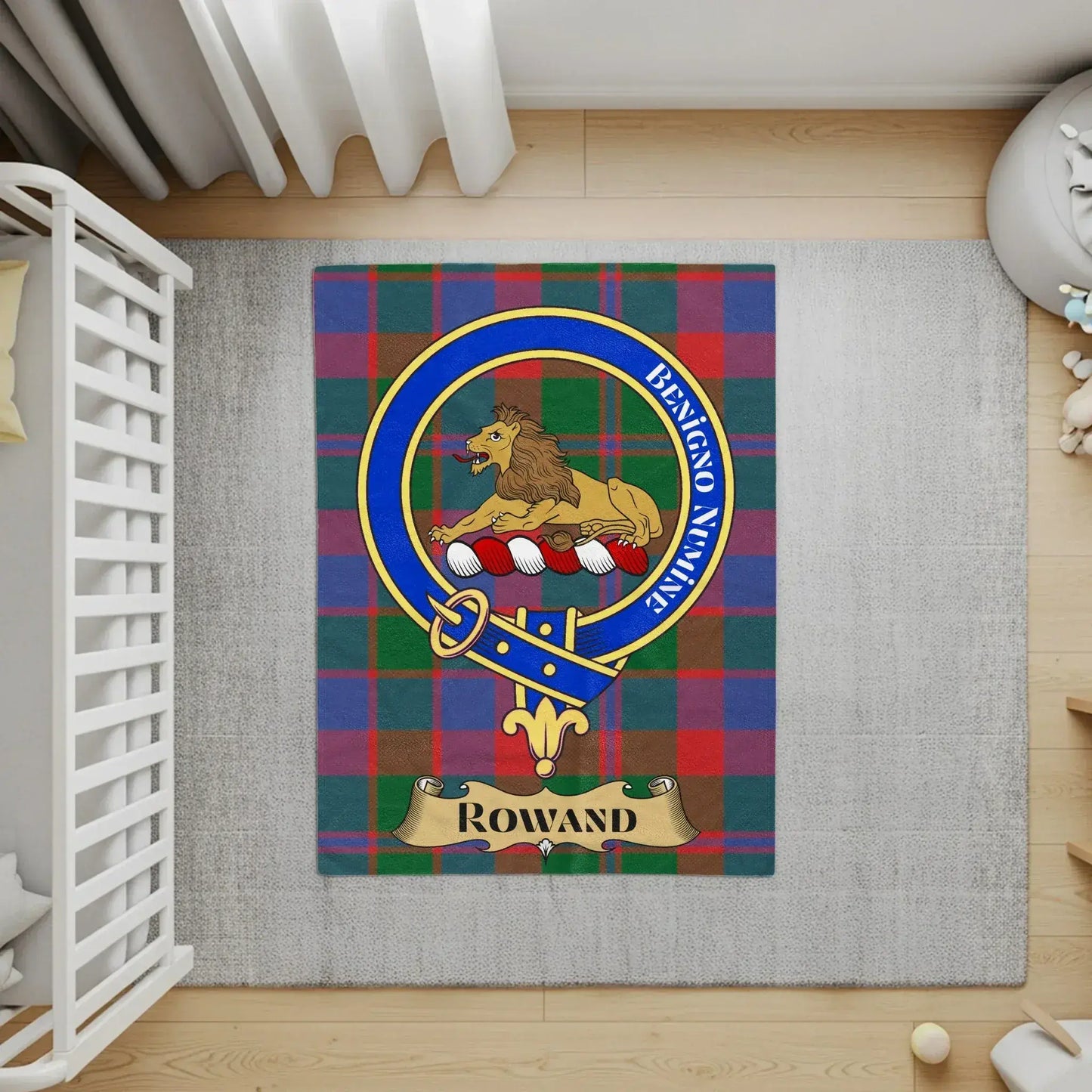 Clan Pride Lion Crest Tartan Customized Rug product