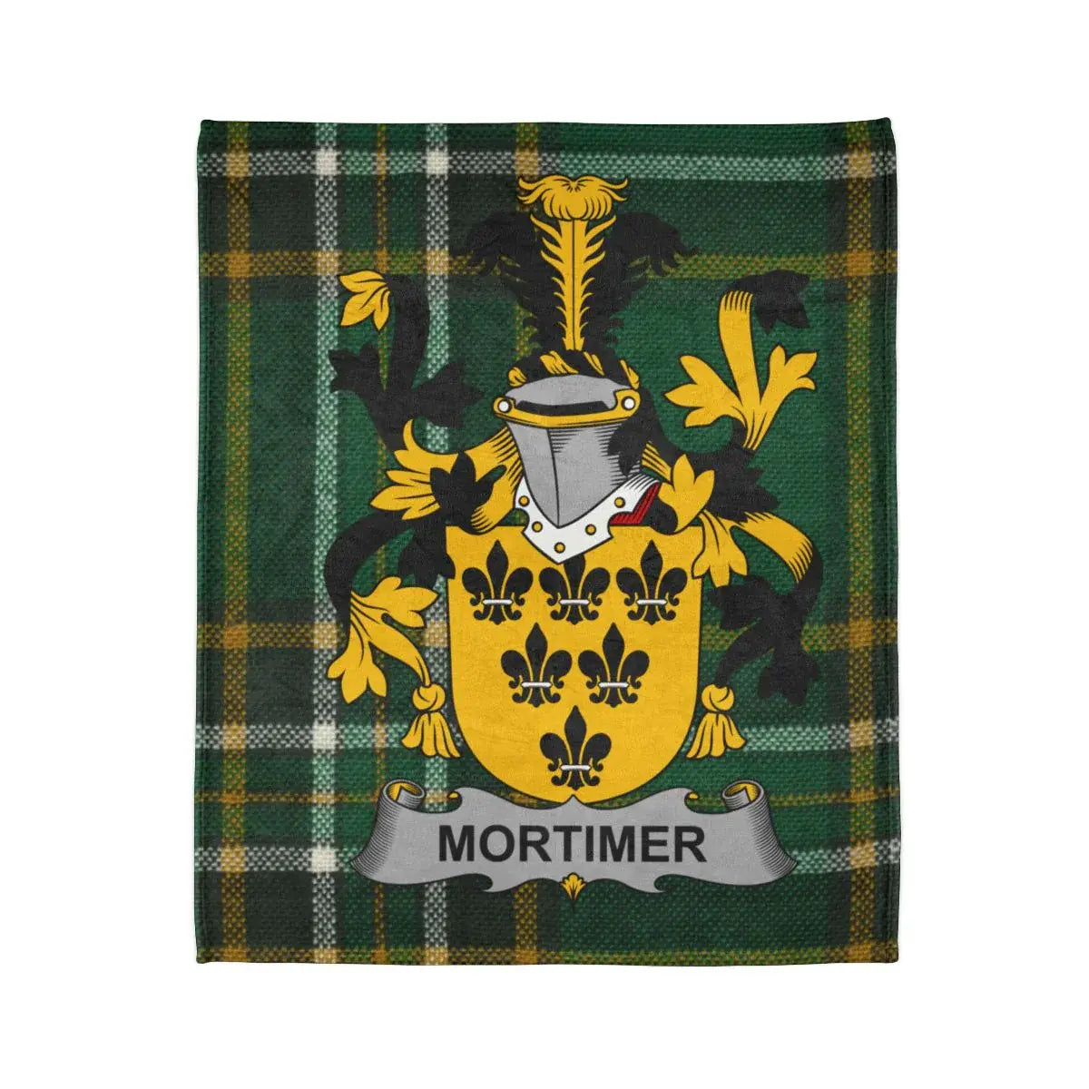 Mortimer Tartan Plaid Heraldic Crest Blanket product
