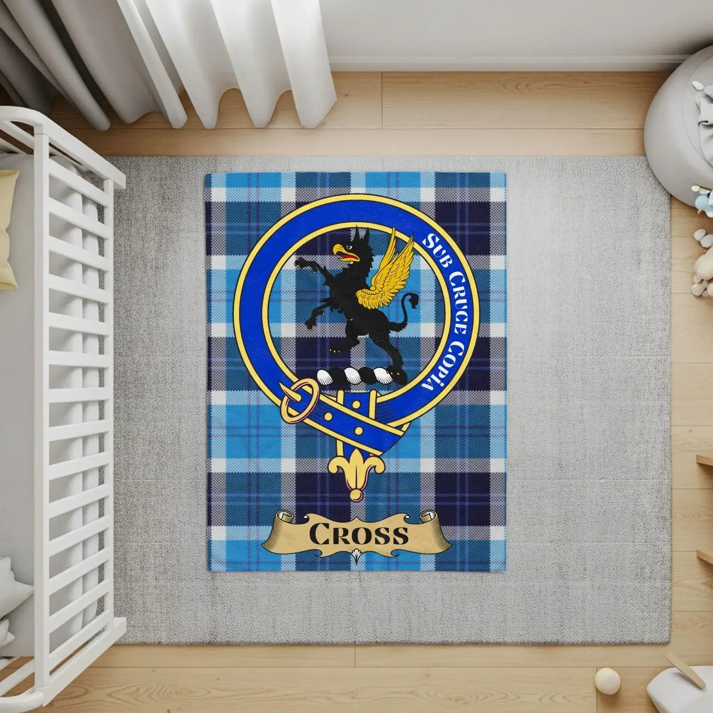 Family Crest Griffin Plaid Design Area Rug product