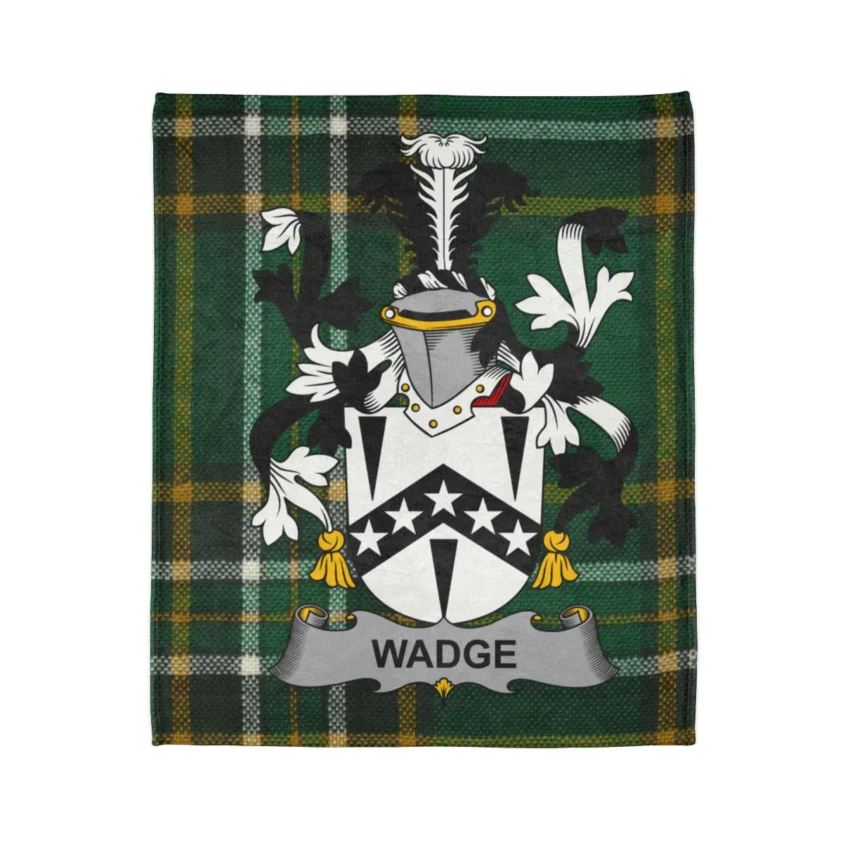Wadge Family Crest Tartan Coat of Arms Blanket product