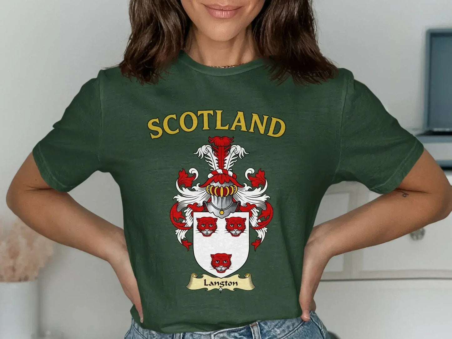 Scotland Langston Graphic Art Green Shirt product type