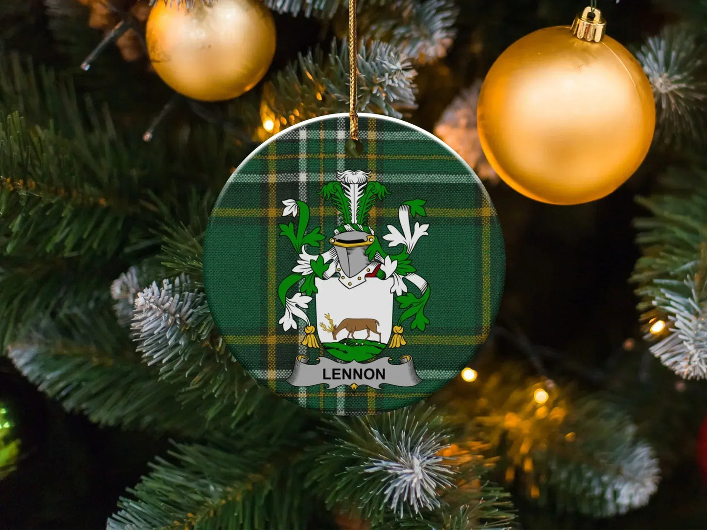 Personalized Lennon Family Crest Ornament product type