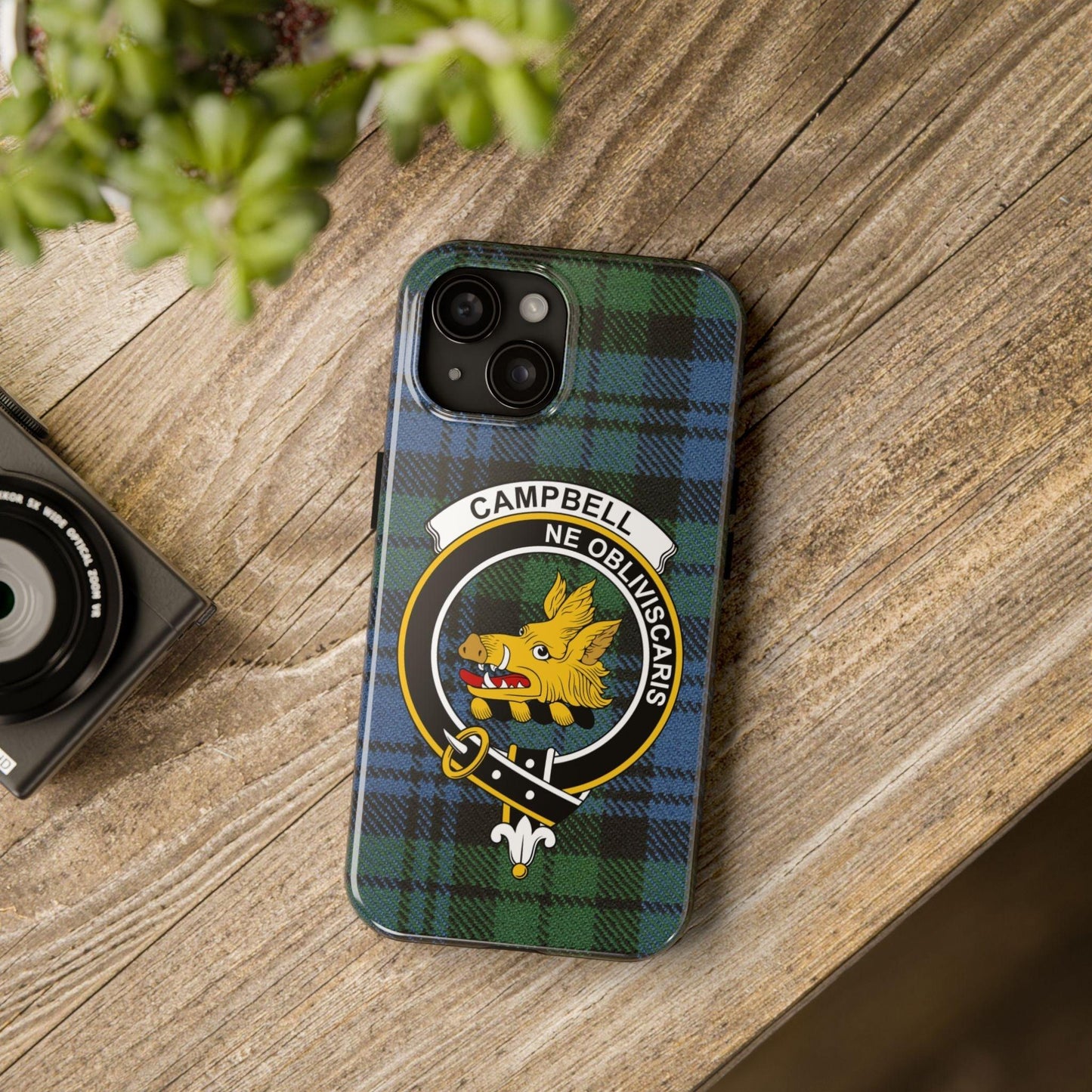 Campbell Clan Crest Scottish Tartan Cell Phone Case - Celtic Ancestry Gifts