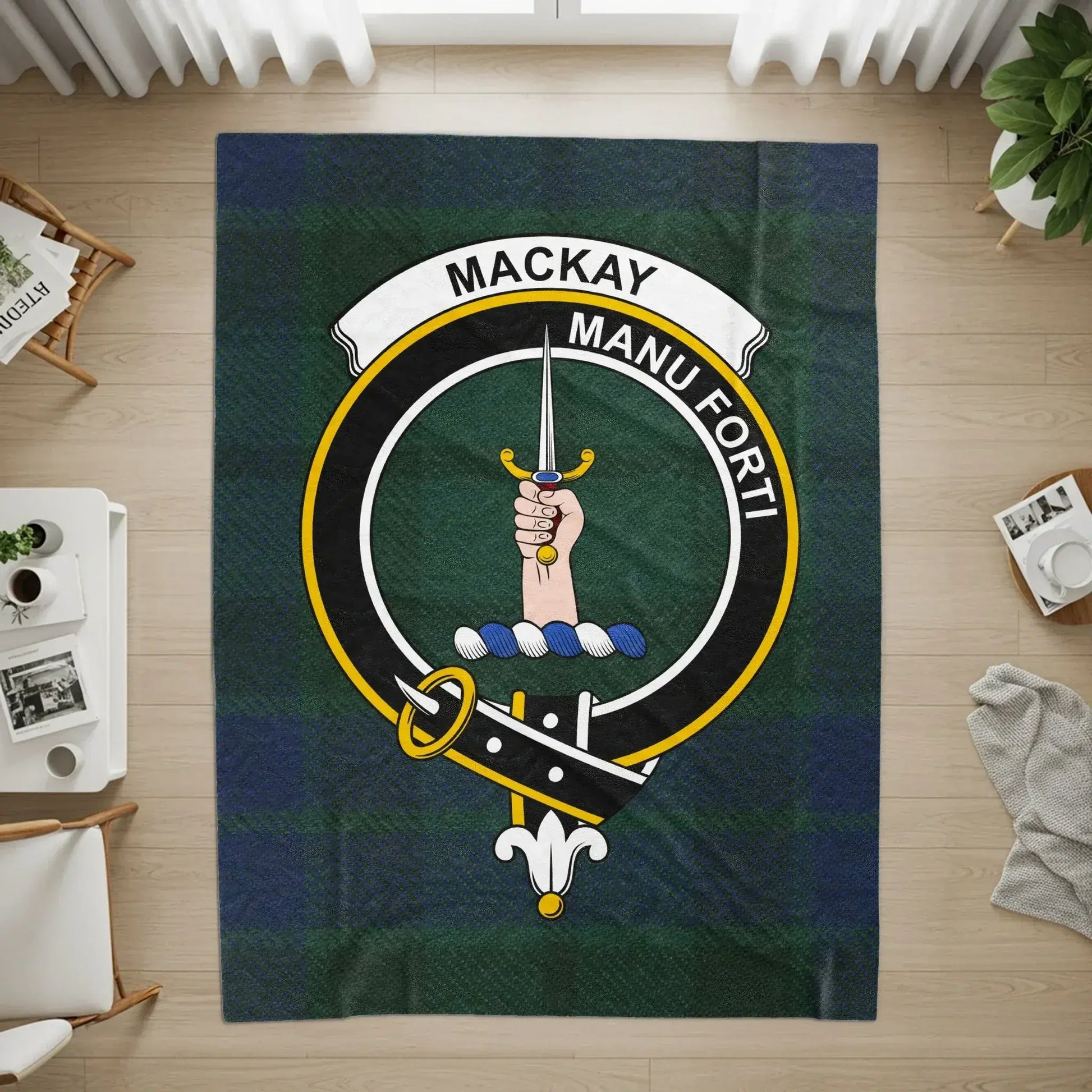 Mackay Manu Forti Crest Emblem Tartan Pattern product