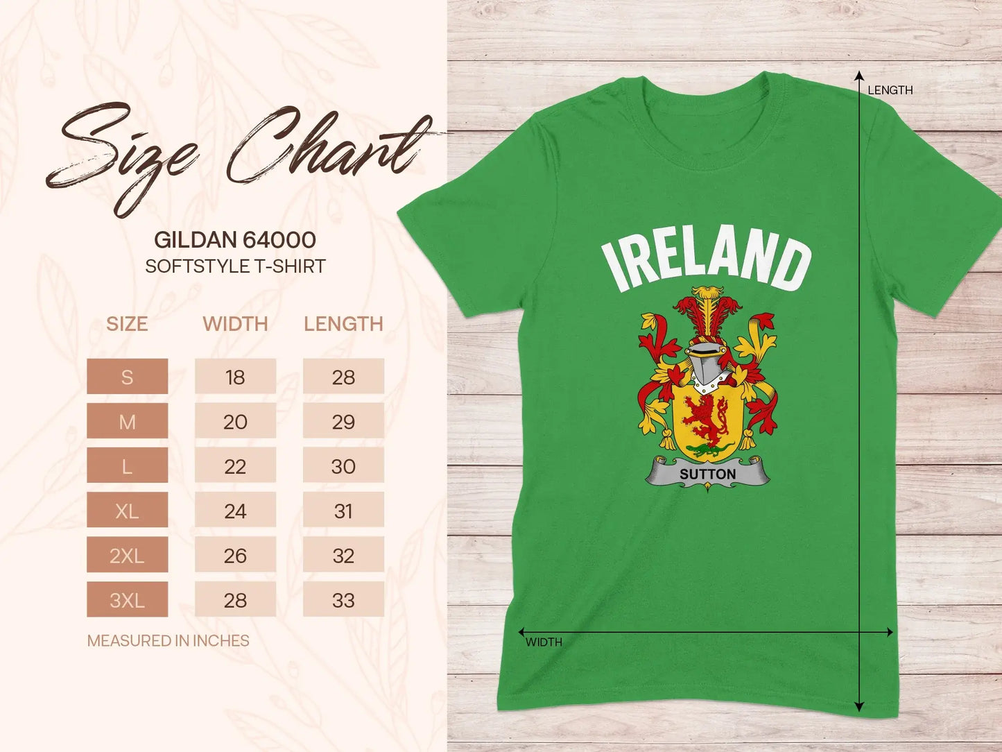 Ireland Sutton Family Crest Graphic T-Shirt