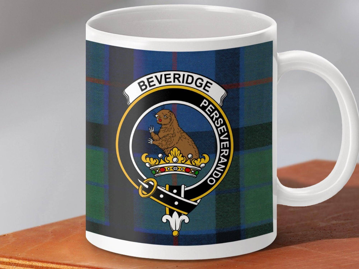 Beveridge Perseverando Emblem Tartan Mug product type