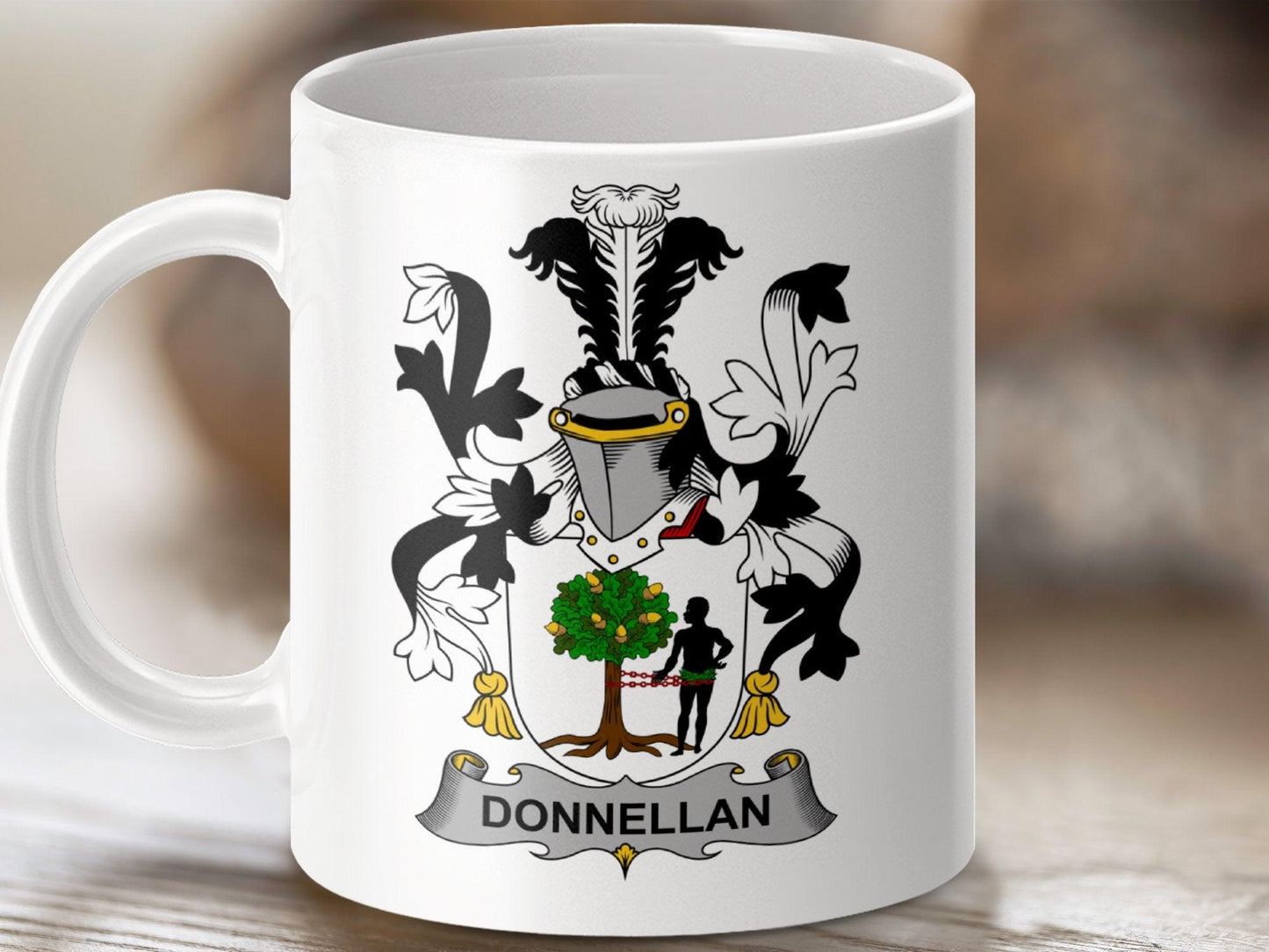 Donnellan Surname Irish Family Crest Mug - Celtic Ancestry Gifts