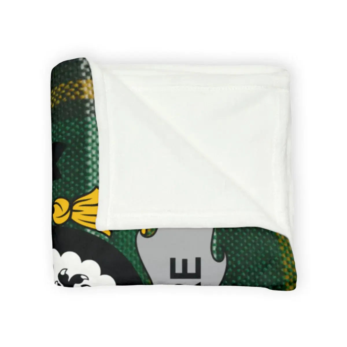 Green and Black Graphic Plush Throw Blanket Product