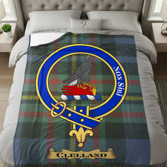 Clelland Family Crest Tartan Bedding Blanket product
