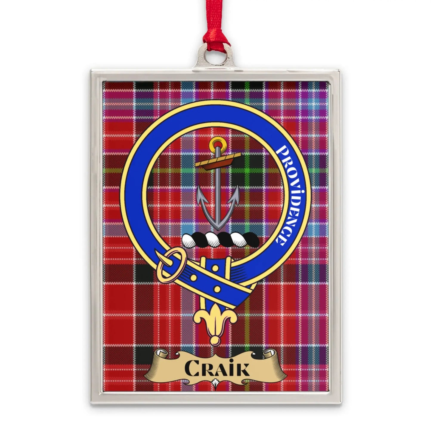 Providence Clan Crested Tartan Plaque product