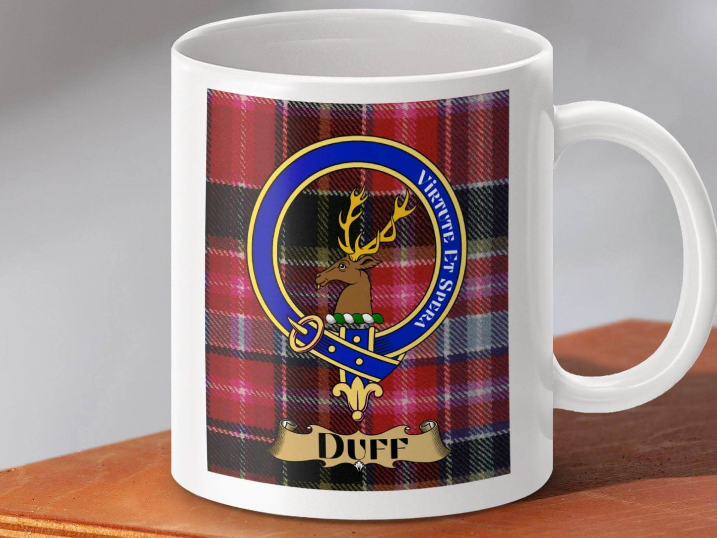 Vibrant Duff Clan Crest Tartan Mug product