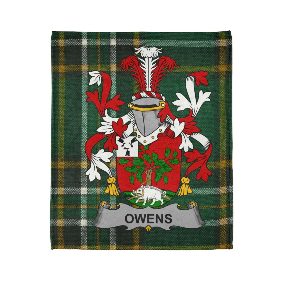 Owens Family Crest Tartan Blanket product type