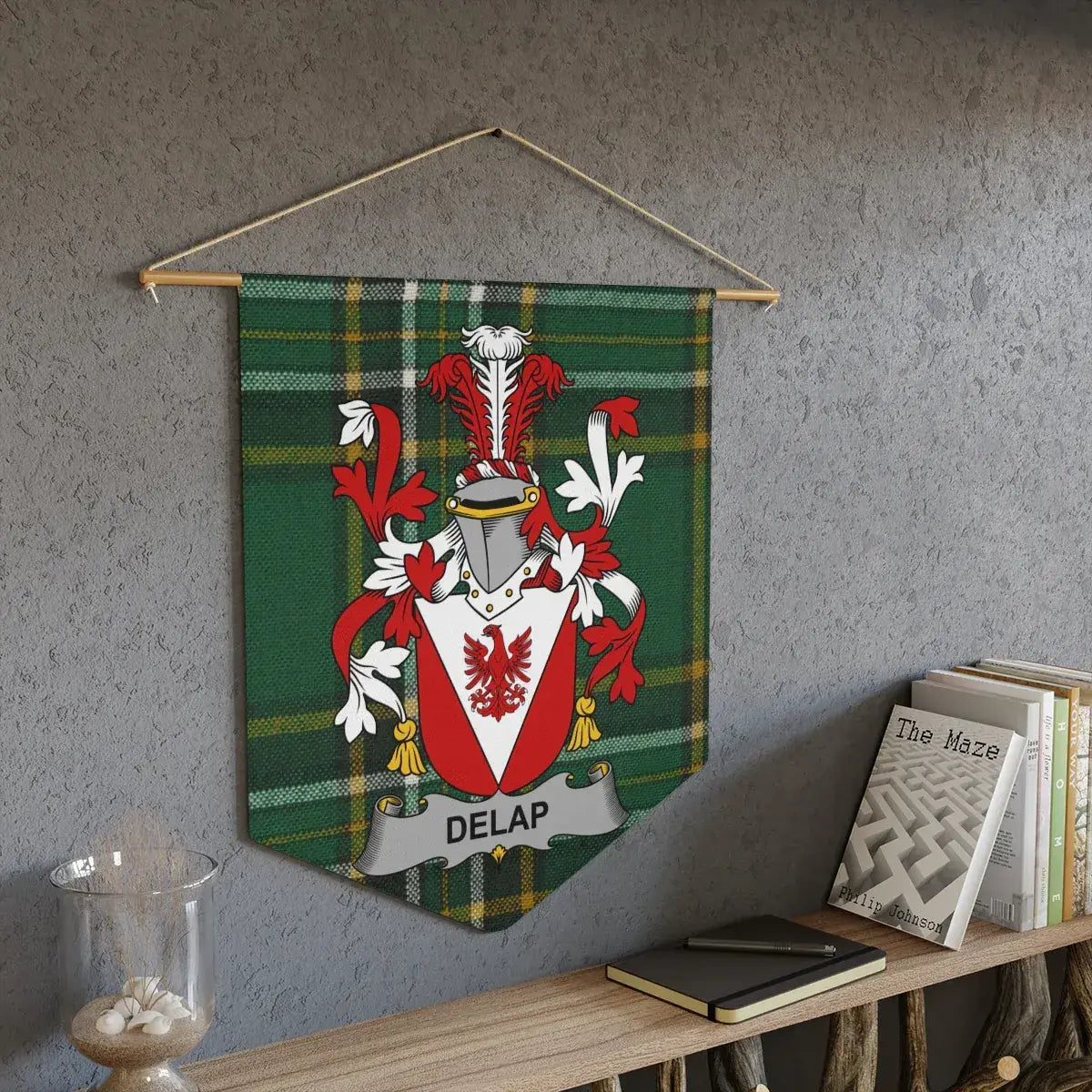 Delap Family Crest Tartan Shield Wall Hanging product