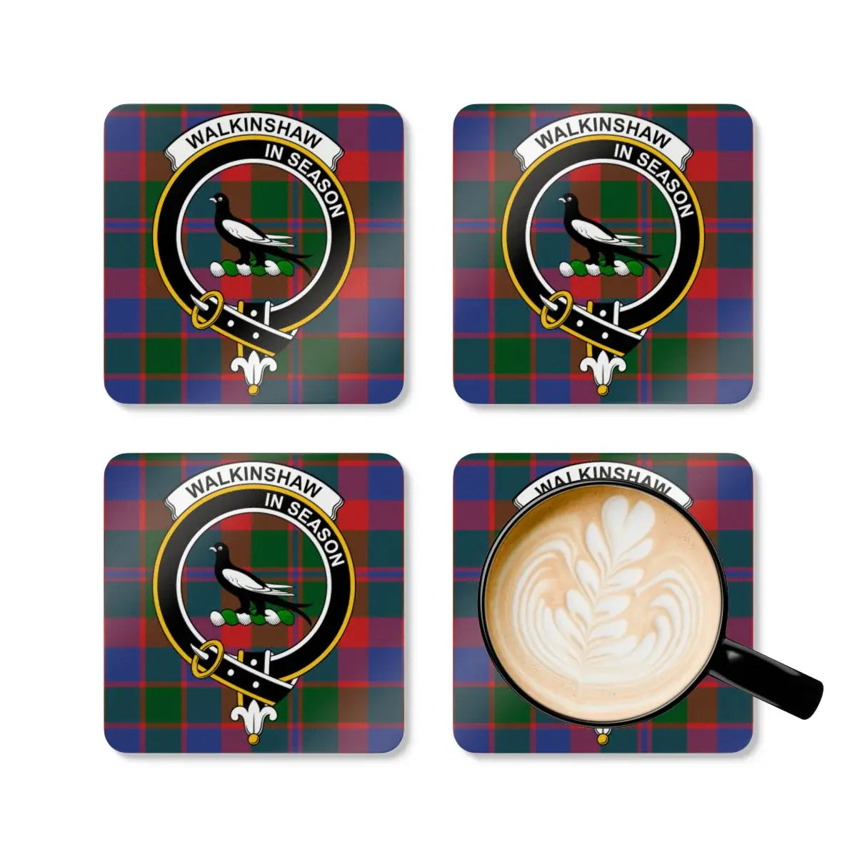 Walkinshaw In Season Plaid Print Coaster Set product type