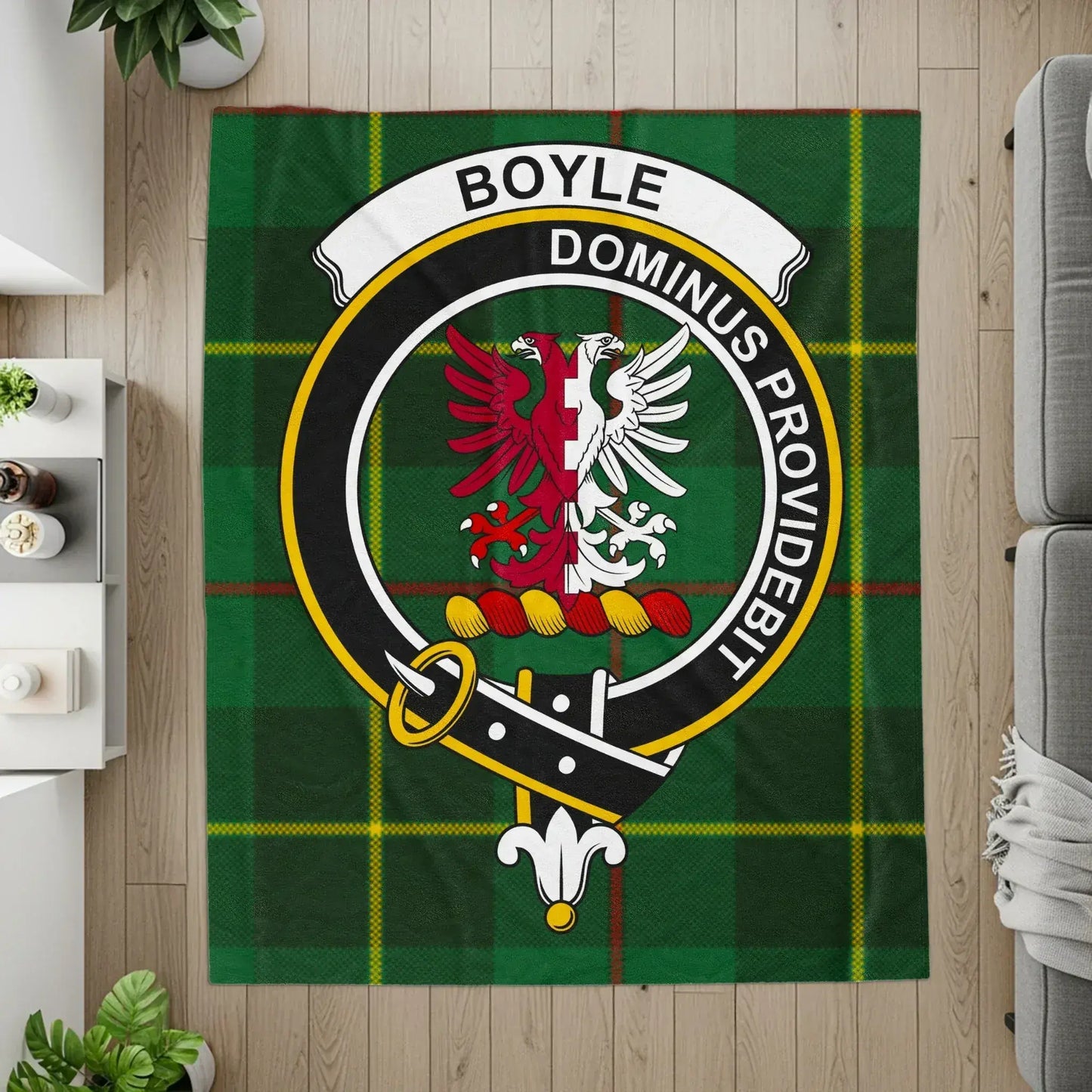 Boyle Dominus Providebit Green Plaid Blanket product