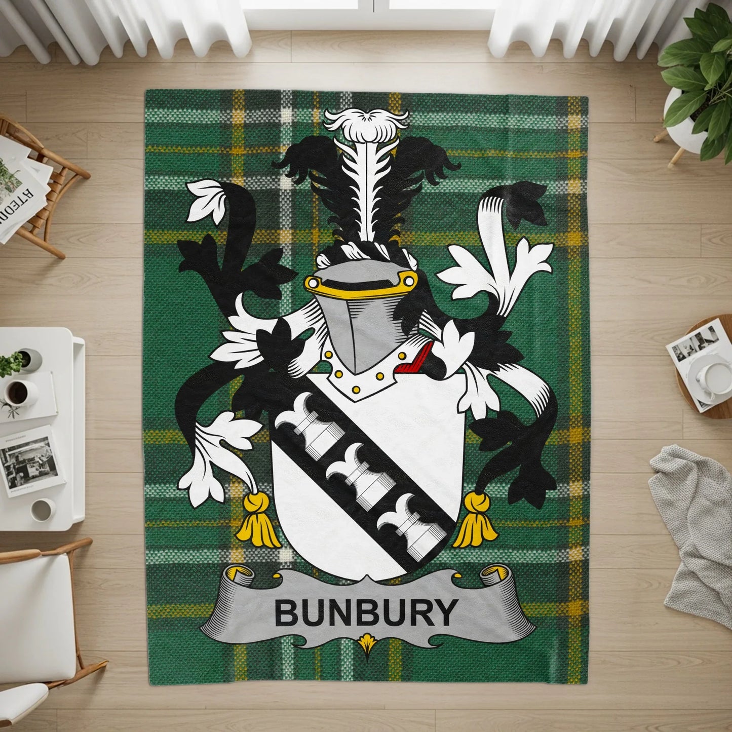 Stylish Bunbury Family Crest Rug for Household Decor product
