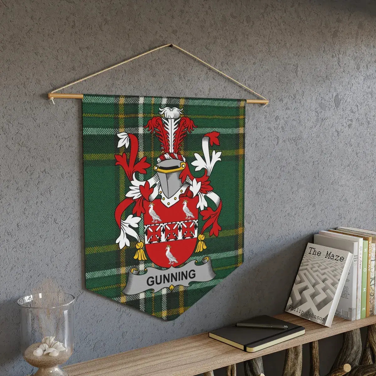 Gunning Family Crest Coat of Arms Wall Hanging product