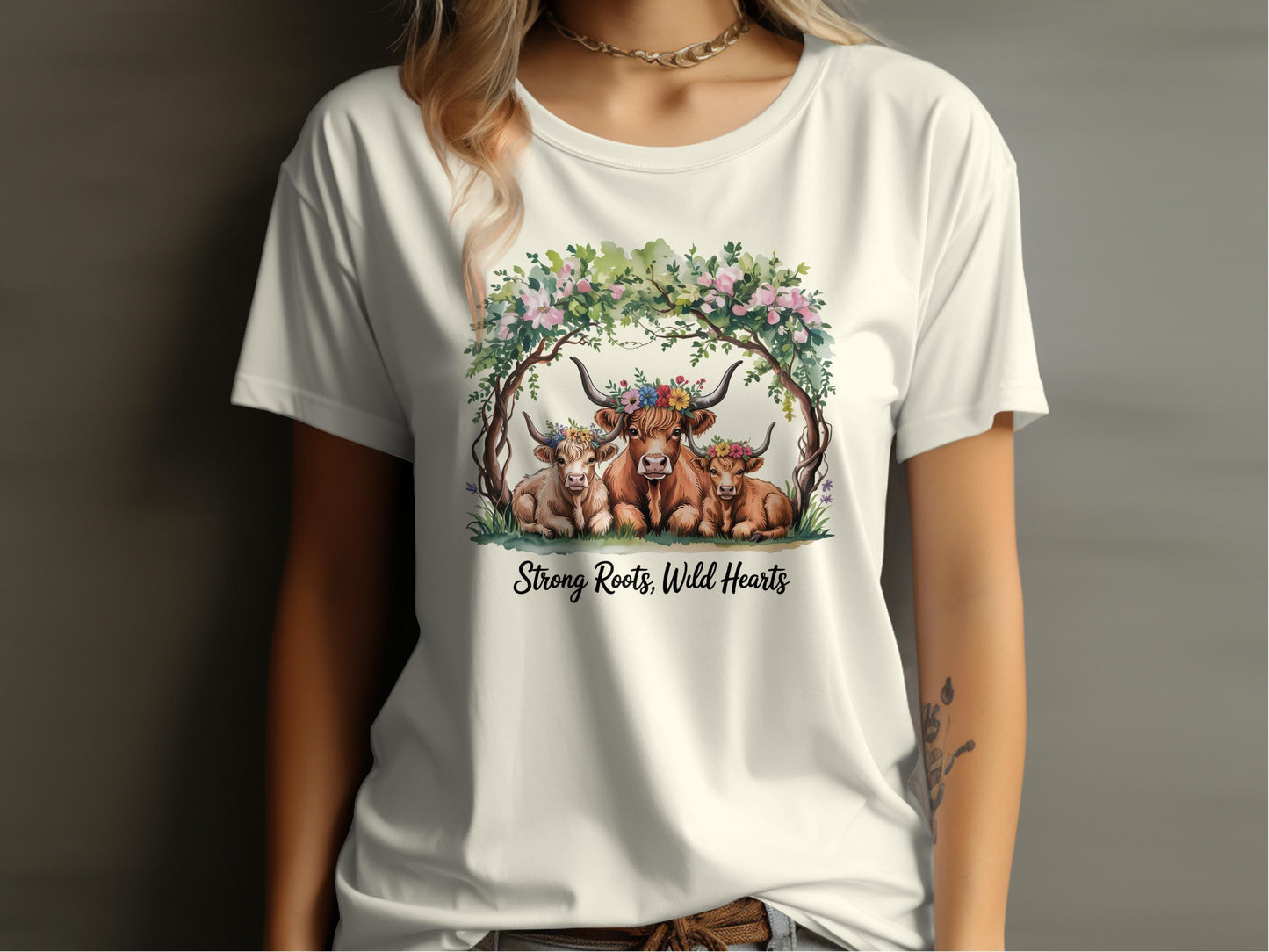 Strong Roots Wild Hearts Floral Print T-shirt product