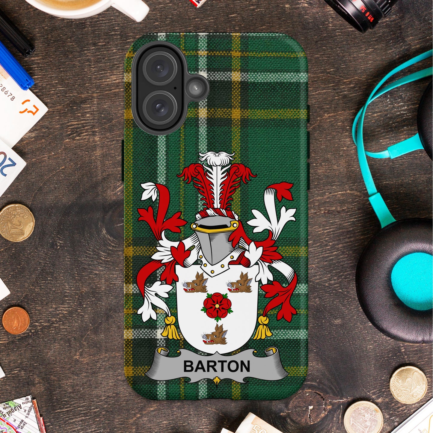 Barton Coat of Arms Design Phone Case product type