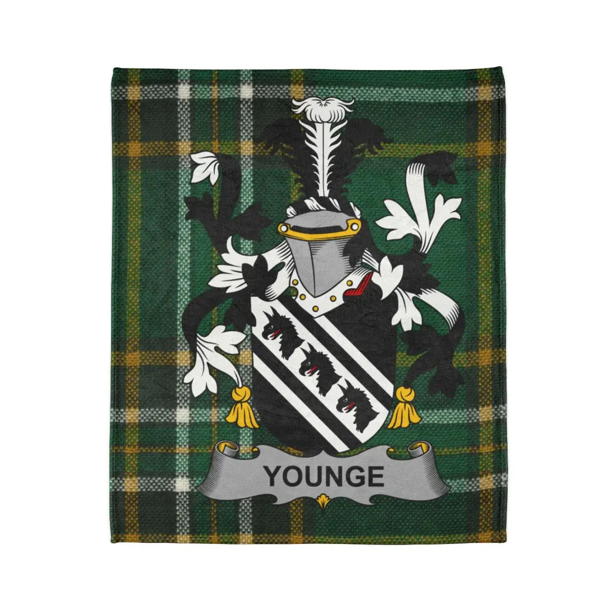 Traditional Family Crest Design Green Plaid product