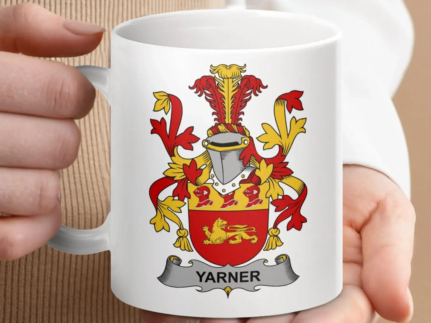 Yarner Surname Irish Family Crest Mug - Celtic Ancestry Gifts