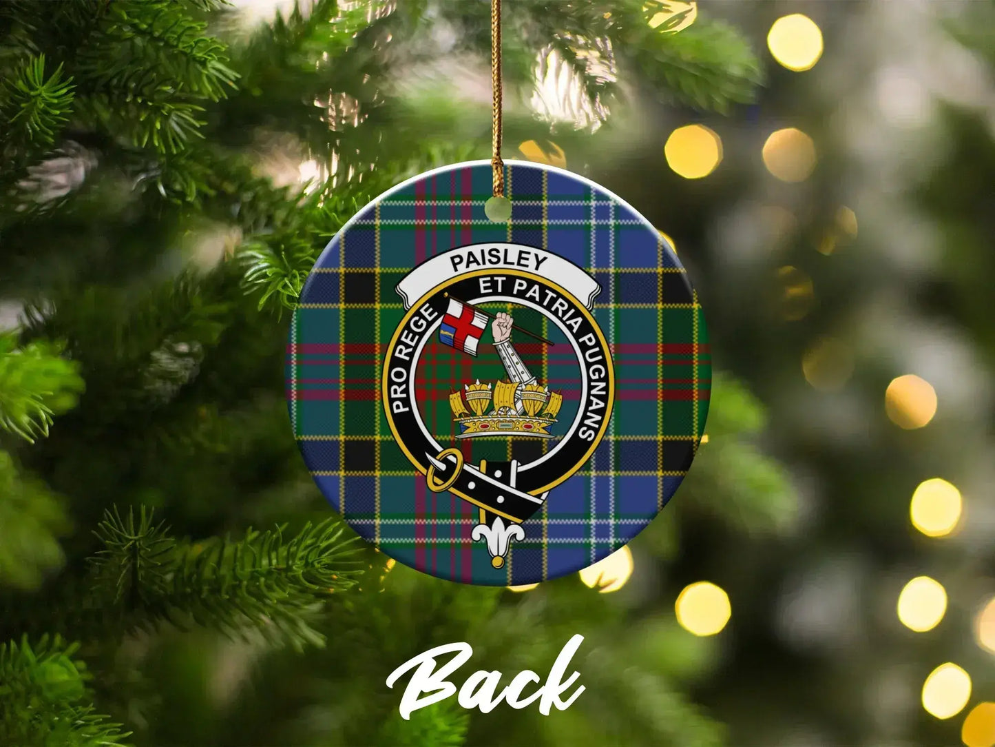 Clan Crest Tartan Pattern Christmas Ornament product