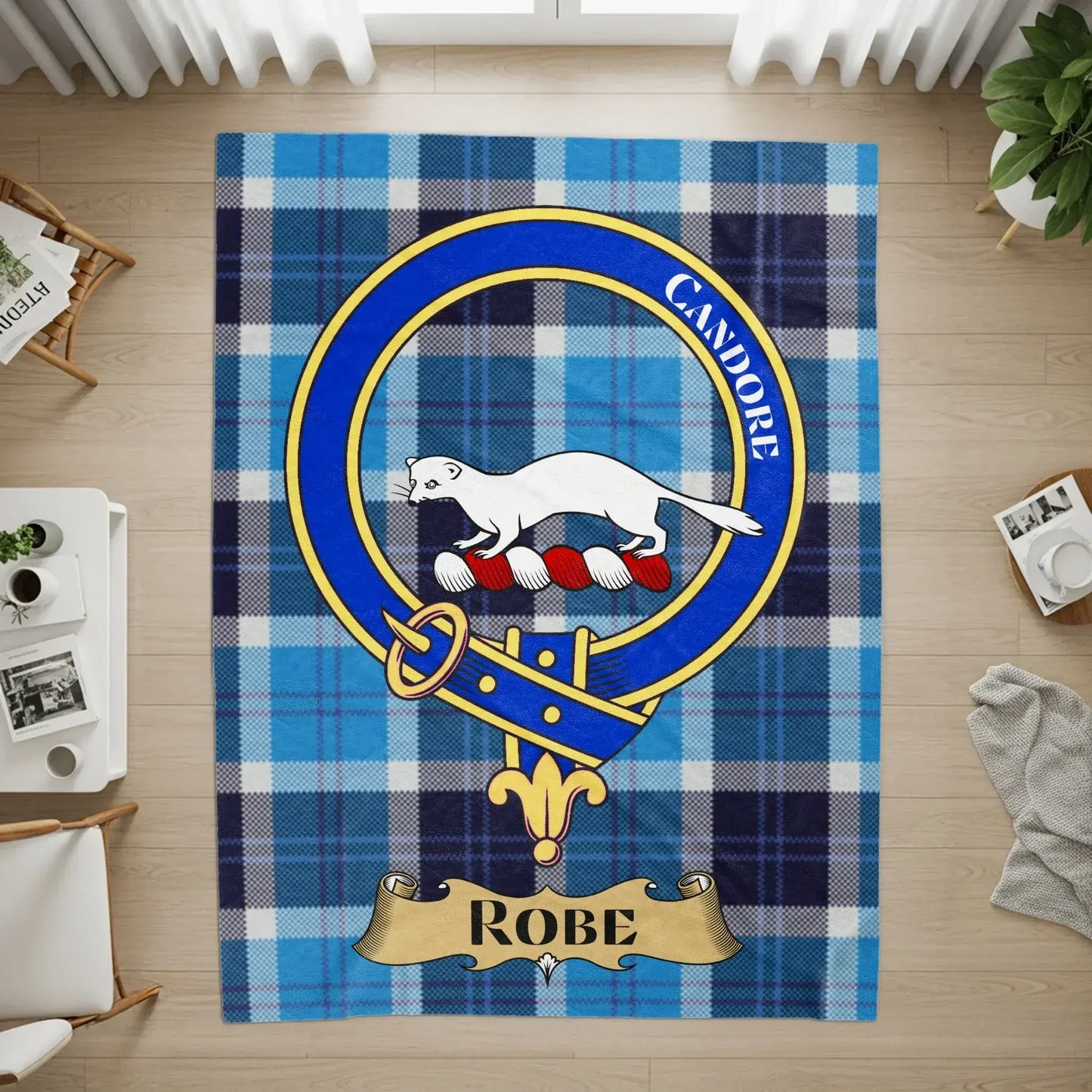 Candore Robe Plaid Pattern Area Rug Product