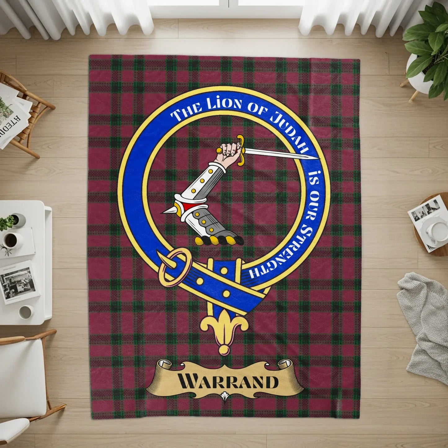 Custom Family Crest Decor Scottish Clan Rug product