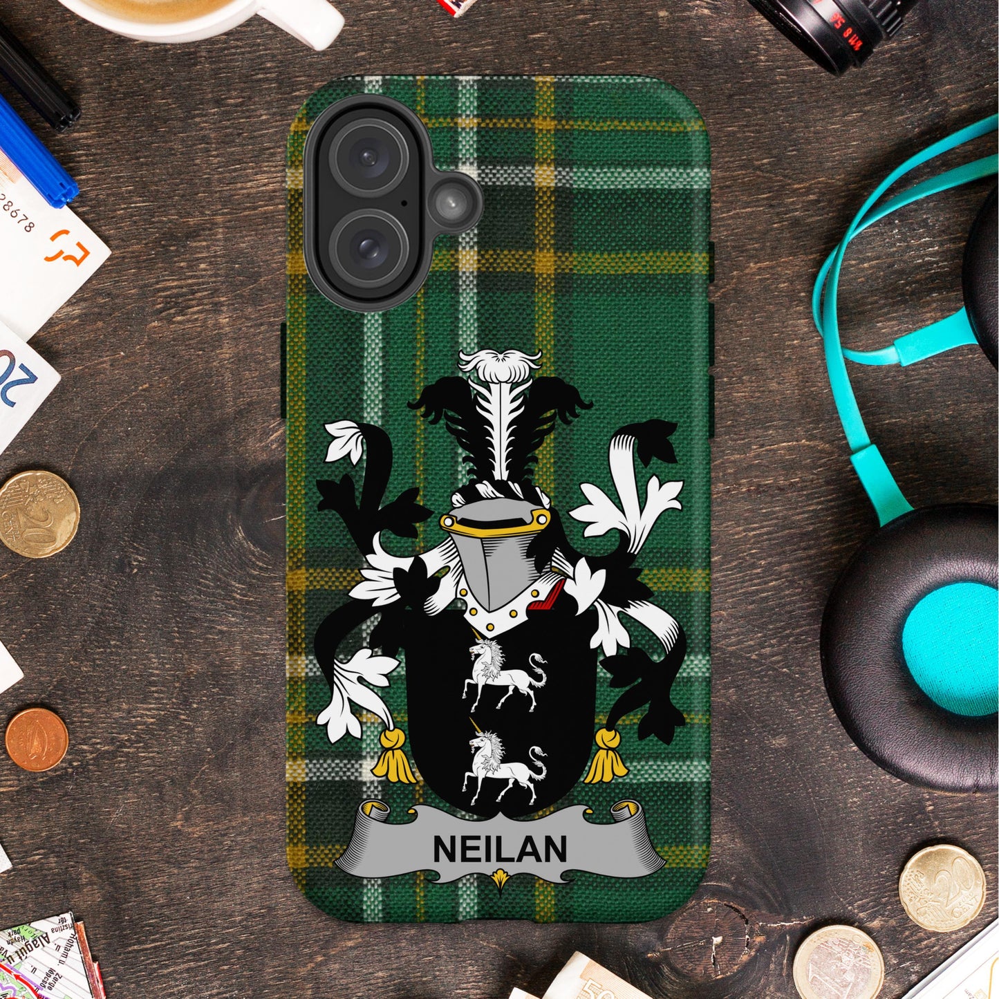 Personalized Green Tartan Phone Case Neilan product