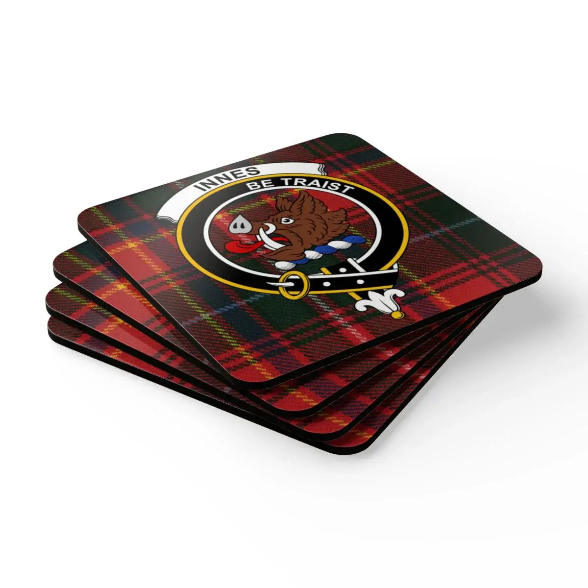 Inverness Clan Tartan Print Coasters Set product type