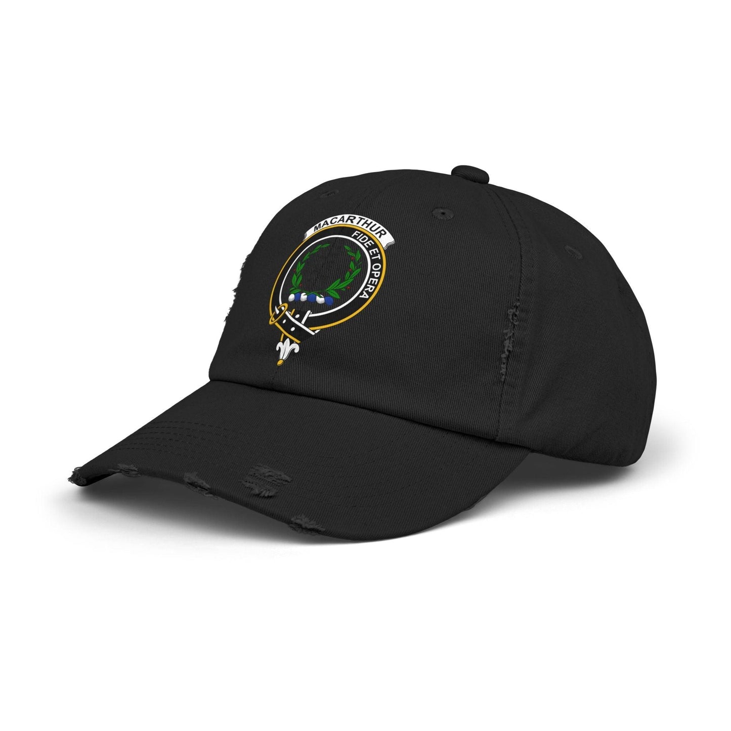 Macarthur Fide Et Opera Distressed Baseball Cap - Celtic Ancestry Gifts