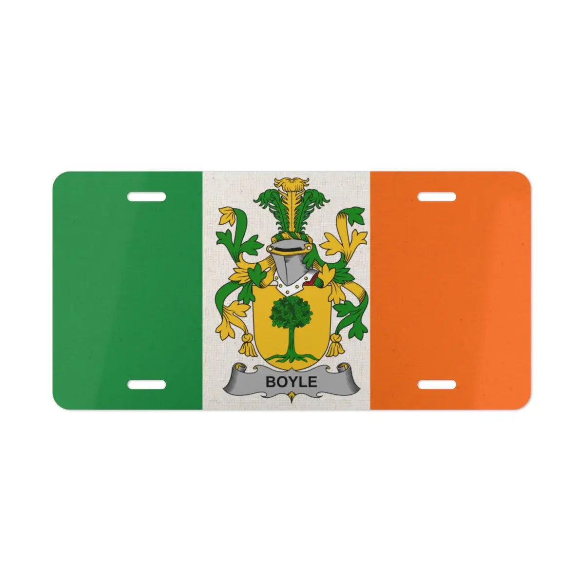 Irish Flag Boyle Coat of Arms License Plate product