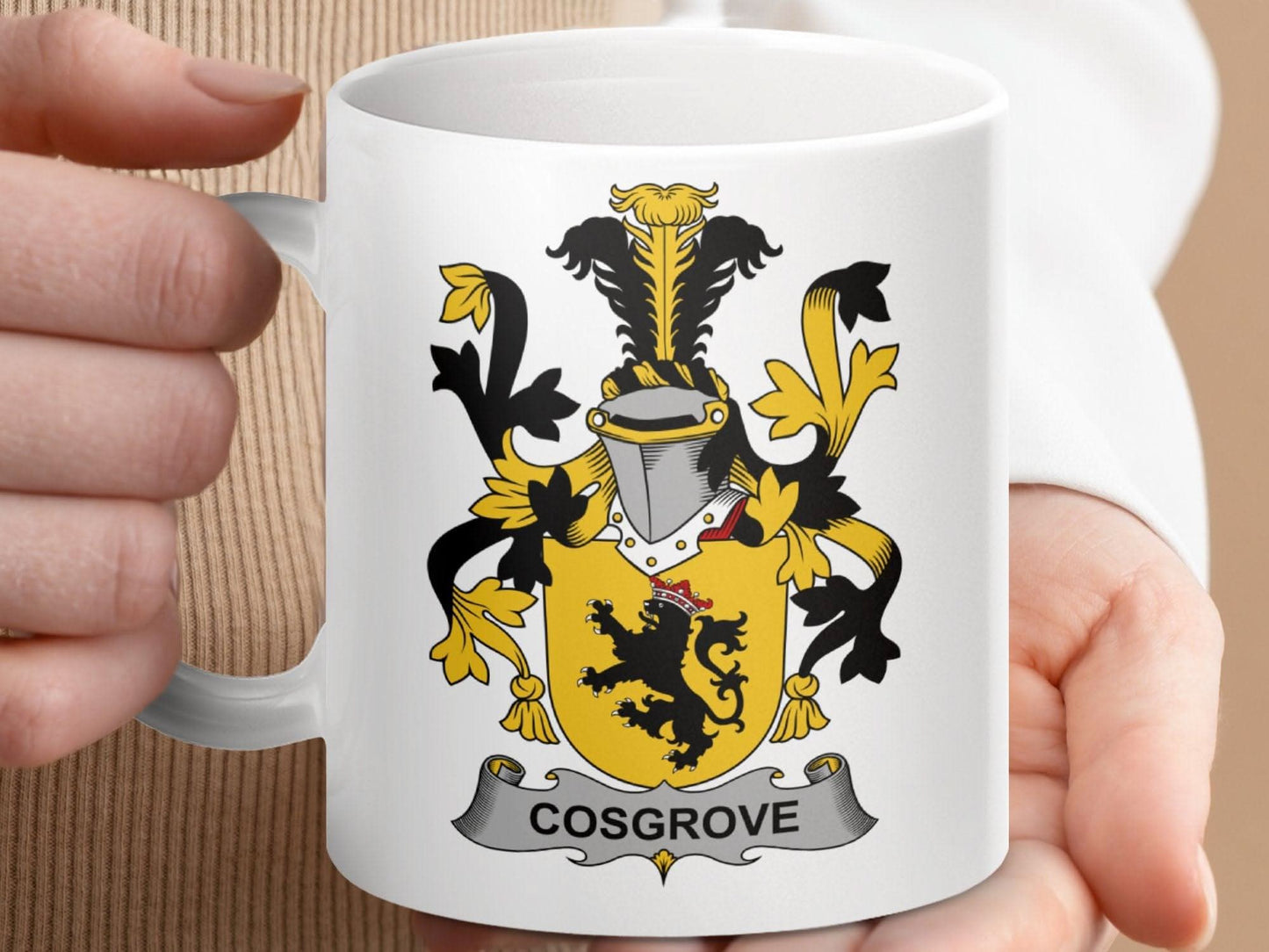 Cosgrove Surname Irish Family Crest Mug - Celtic Ancestry Gifts