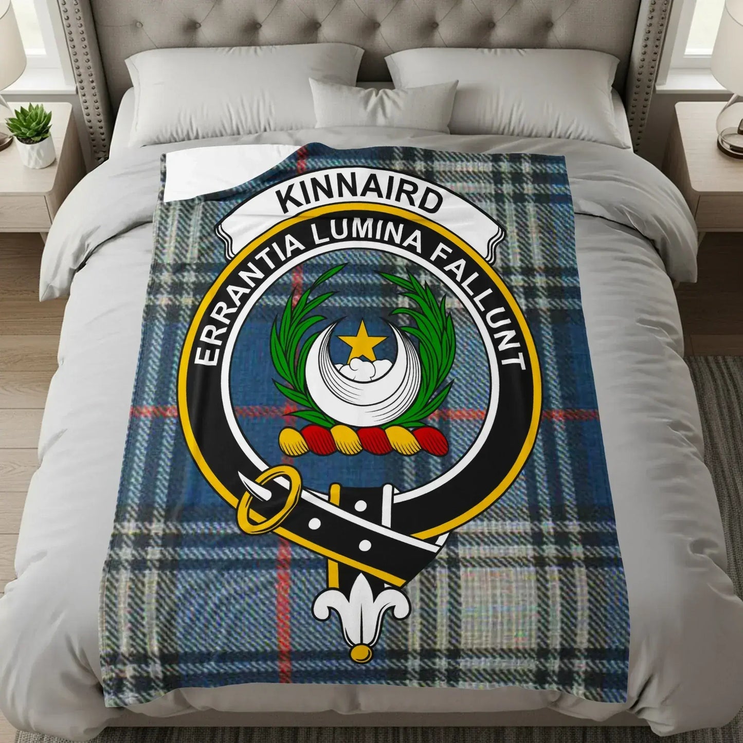 Kinnaird Clan Crest Plaid Pattern Bedding Set product