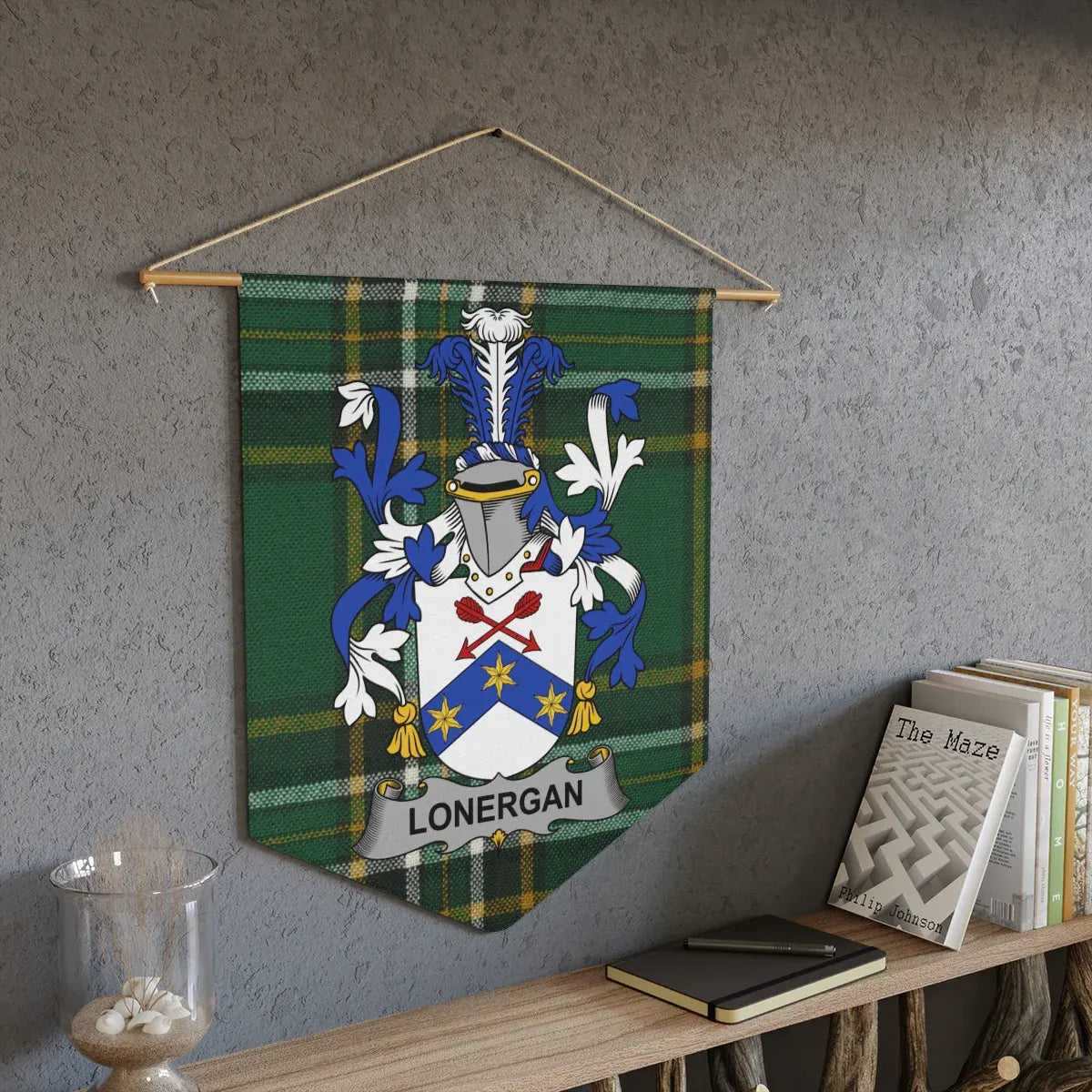 Lonergan Family Crest Plaid Design Wall Hanging product