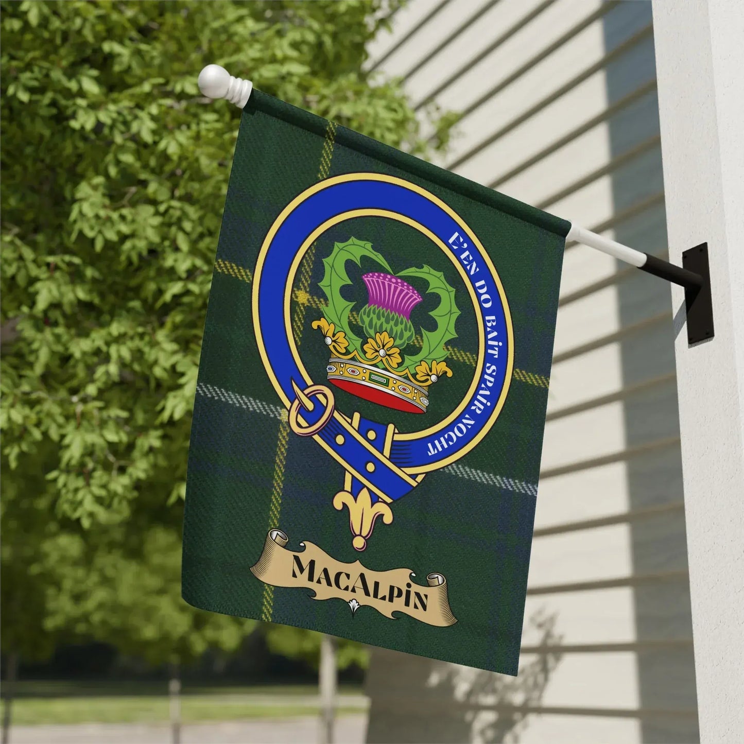 MacAlpin Crest Emblem on Outdoor Patio Flag product