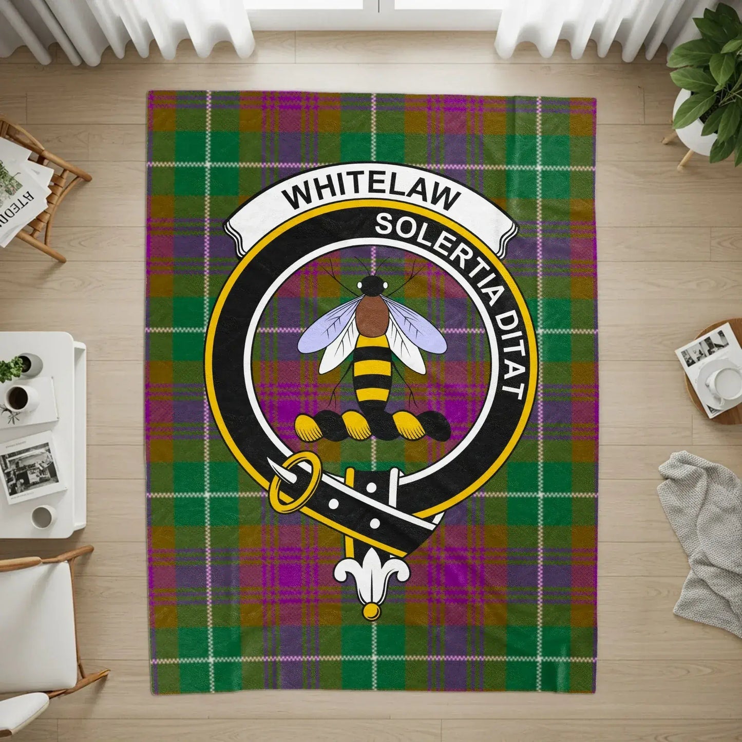 Whitelaw Solertia Ditat Tartan Crest Rug product