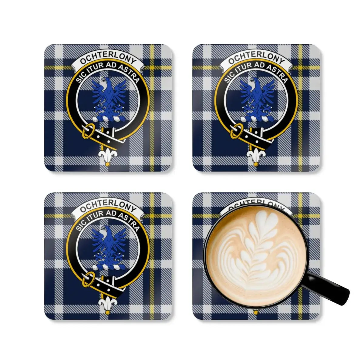 Ochterlony Sigitur Ad Astra Blue Coasters product type