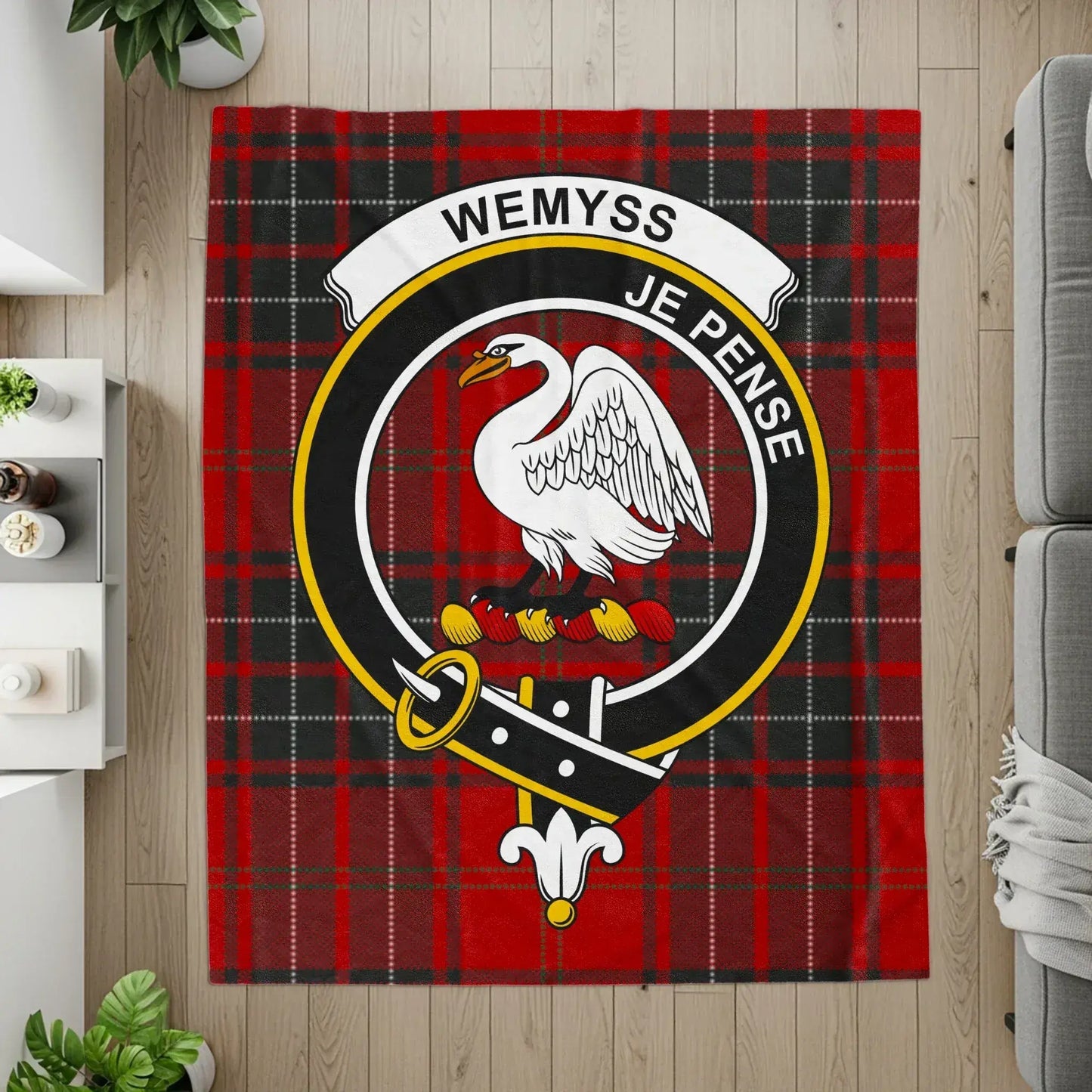 Wemyss Je Pense Red Plaid Tartan Blanket product