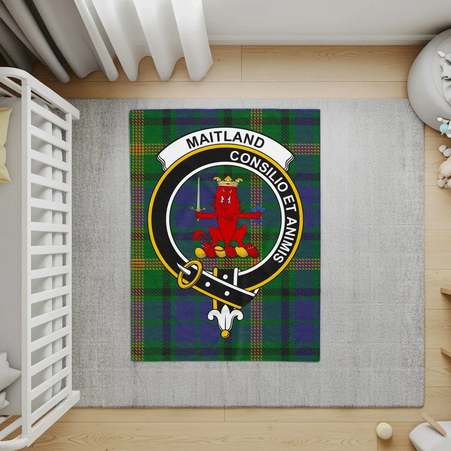 Maitland Clan Crest Tartan Design Baby Playmat product