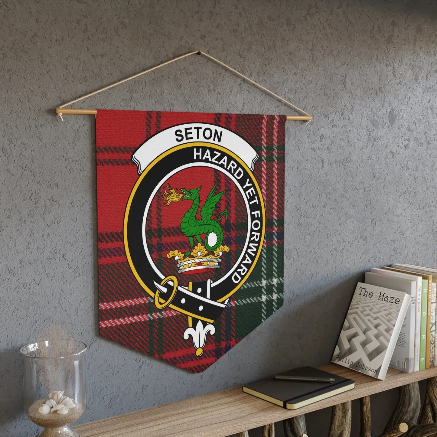 Seton Hazard Yet Forward Tartan Wall Hanging product