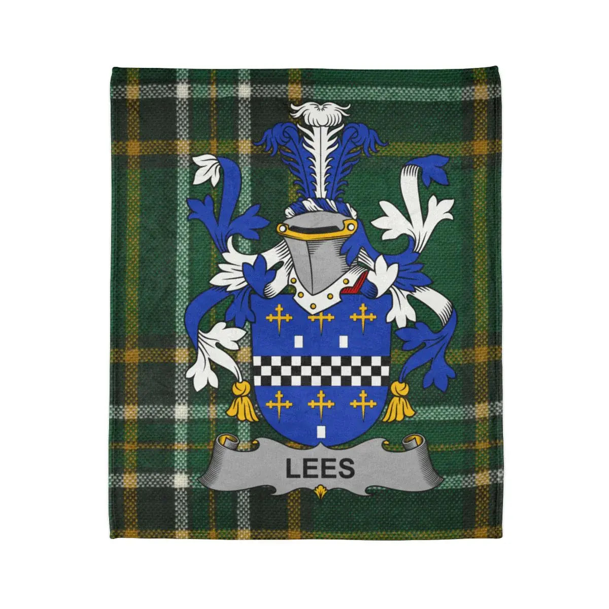 Lees Family Crest Tartan Inspired Blanket product