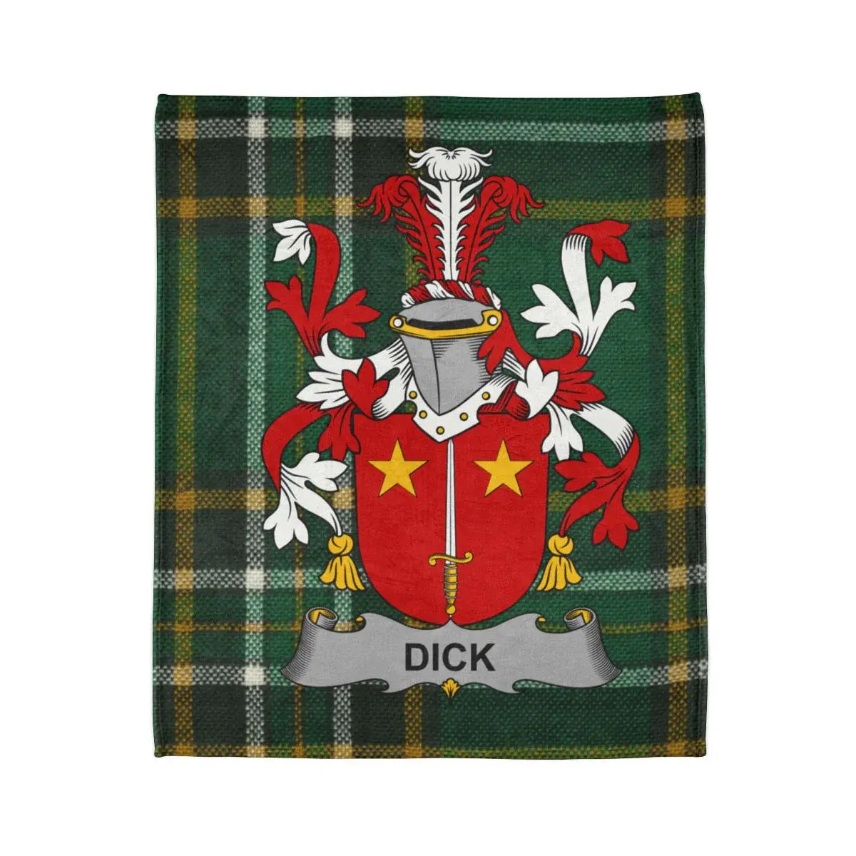 Dick Family Crest Plaid Blanket Warm Soft product
