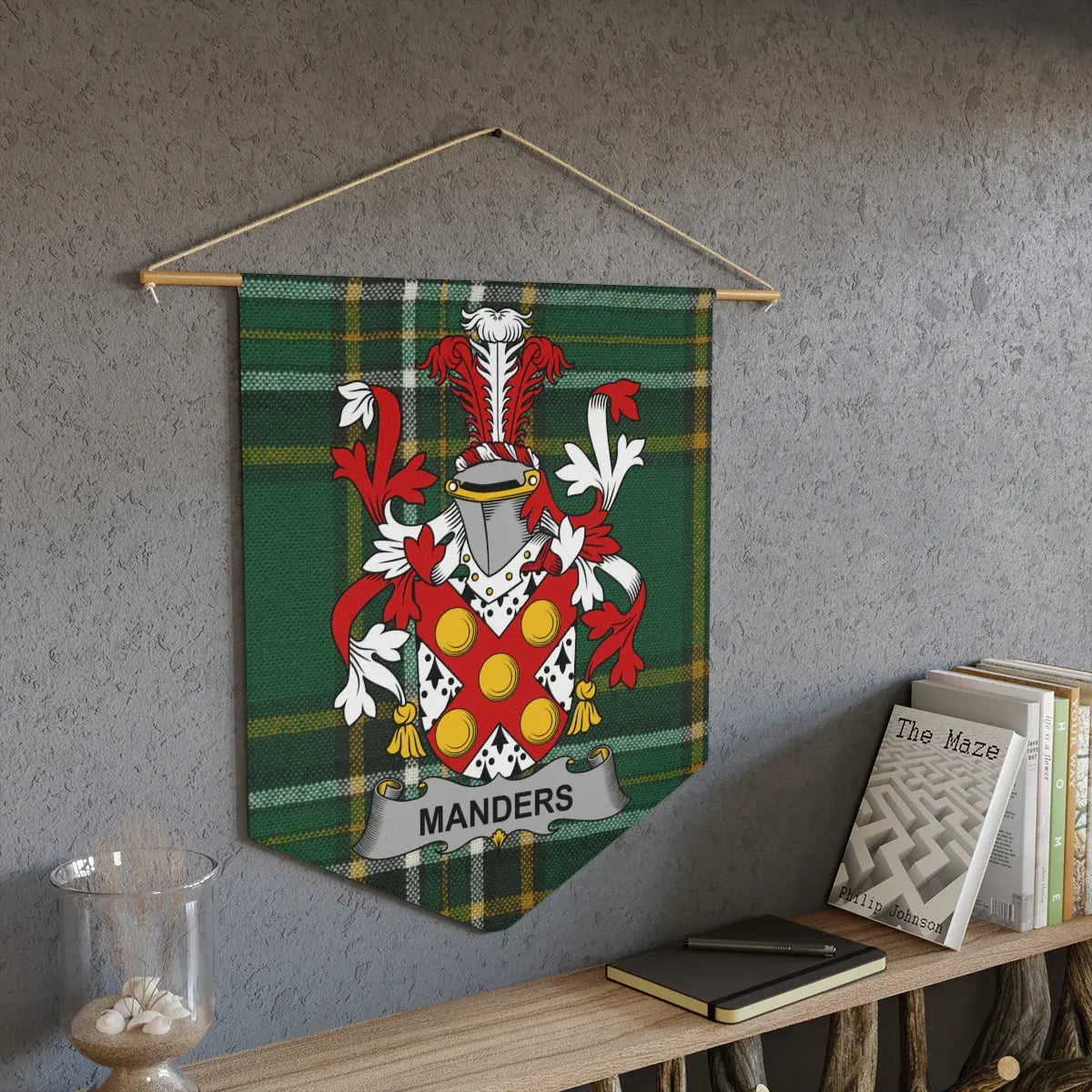 Personalized Manders Green Family Crest Banner product