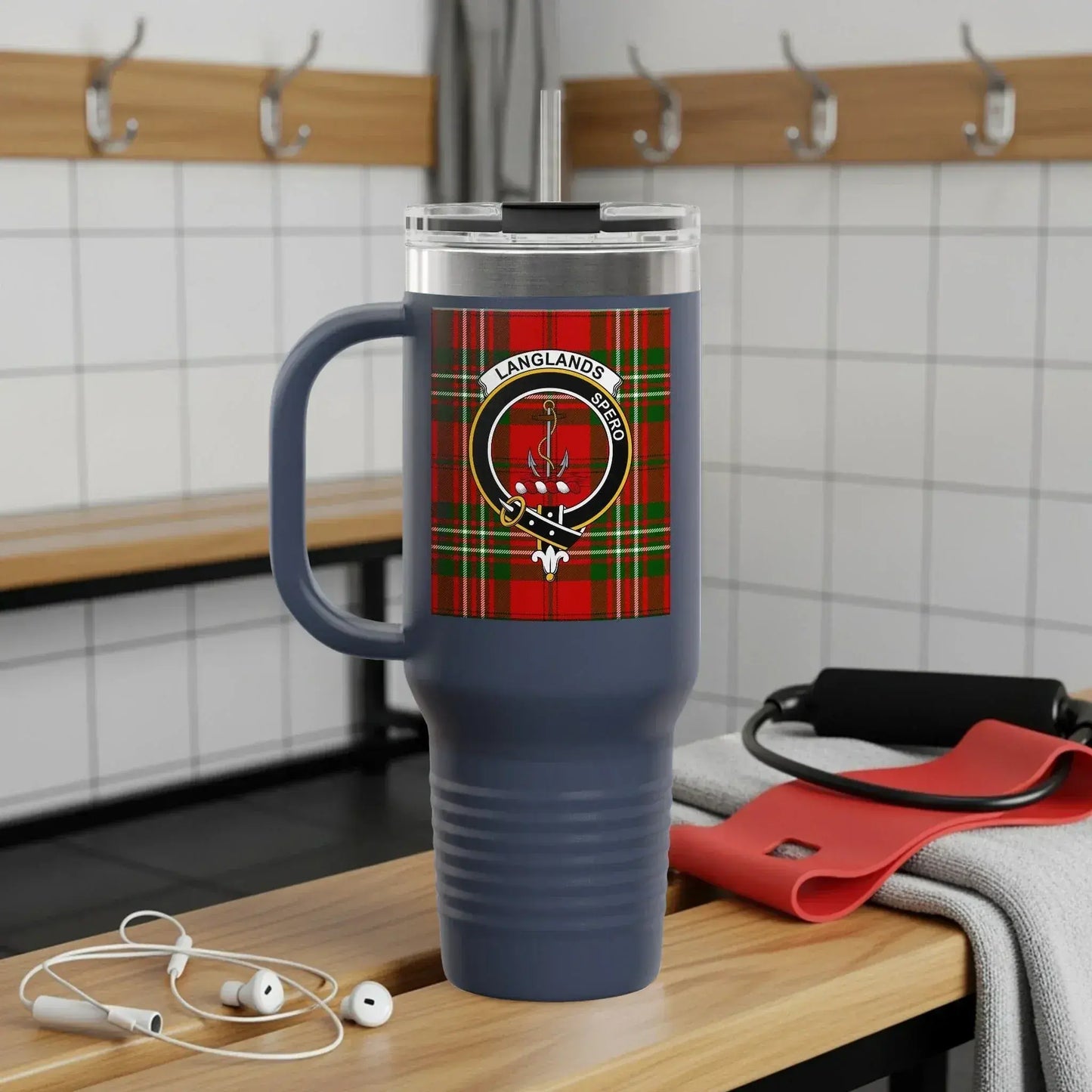Langlands Clan Emblem Travel Mug product type